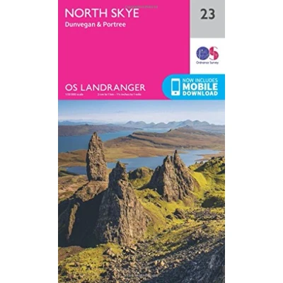Abbildung von North Skye, Dunvegan &amp; Portree (OS Landranger Map, Band 23)