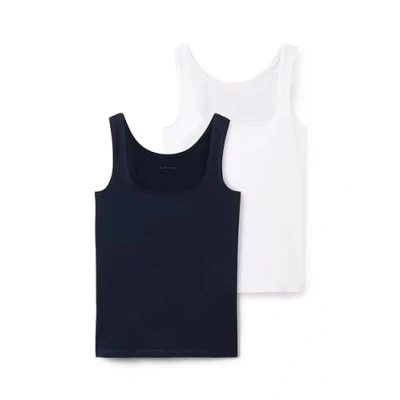 Abbildung von TOM TAILOR Damen 1044789 Basic Top im Doppelpack, 10668 Sky Captain Blue, M