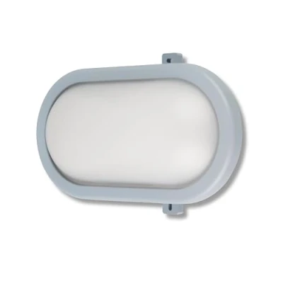 Abbildung von REV 002101011010 Ovalleuchte, LED Kellerlampe Wandlampe oval, IP44, 10W, 800lm, grau