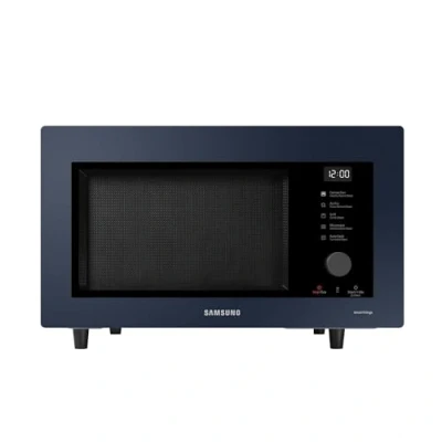Abbildung von Samsung MC32DB7746KDE1 Bespoke Mikrowelle mit Grill und Heißluft, 32 l, 900 W, Smart Control, AirFry, Power Defrost, Healty Steam, Clean Navy