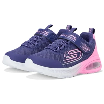 Abbildung von Skechers Microspec MAX Advance Sneaker low für Kinder, Größe: 34, Navy/pink Schuhe