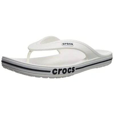 Abbildung von Crocs Unisex&#039;s Bayaband Flip Flop,White/Navy,41/42 EU