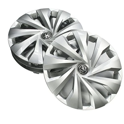 Abbildung von Volkswagen 2G0071455 Radkappen 15 Zoll Radzierblenden Silber (4 Stück) Radblenden Kappen Stahlfelgen