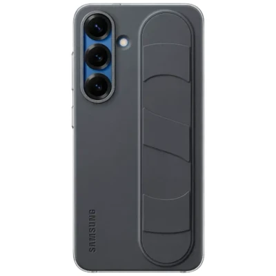 Abbildung von Samsung Galaxy S25 Hülle Silikon Original Hard Case/Backcover Handyhülle Schwarz Shockproof/Stoßfest
