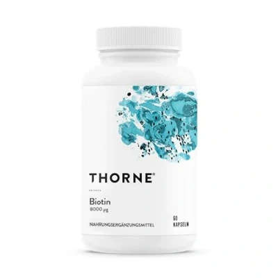 Abbildung von Thorne Biotin 8 Vitamin B7 (Biotin) für Gesundes Haar, Nägel und Haut 60 Kapseln