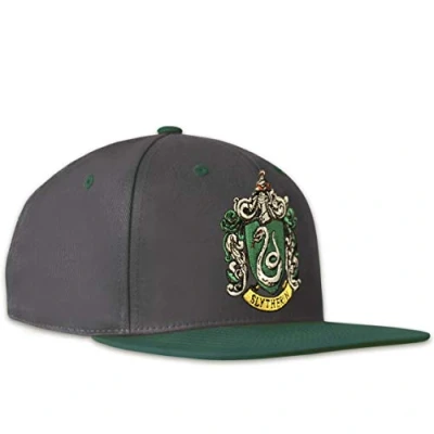 Abbildung von Logoshirt®️ Harry Potter I Slytherin Logo Snapback Cap Kappe Damen &amp; Herren Bestickt verstellbar grau/grün Lizenziertes Originaldesign