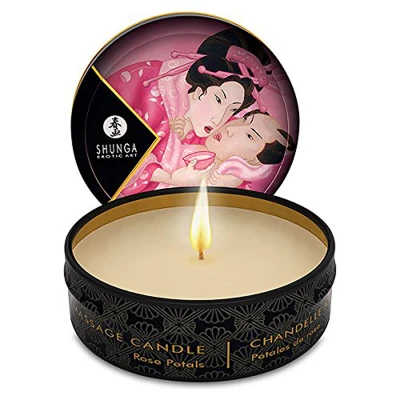 Abbildung von Shunga Massage Kerze Rose Petals/aphrodisia 30 Ml