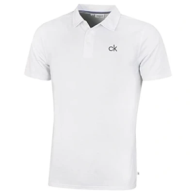 Abbildung von Calvin Klein Herren Zentral Eco Wicking Golf Polo Hemd Weiß XXXXL