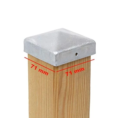 Abbildung von 5 x PFOSTENKAPPE PYRAMIDE 71 MM STAHL FEUERVERZINKT