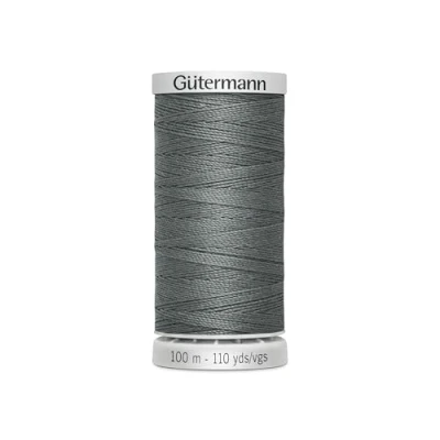 Abbildung von Gütermann Garn Extra Stark Nähgarn Polyester 100m Nähmaschinengarn Universal Reißfest UV Beständig (Grau)