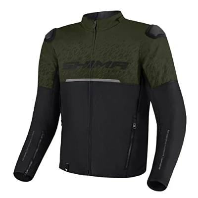 Abbildung von SHIMA DRIFT Motorradjacke Herren Leichte, Atmungsaktive Sommer Mesh Motorcycle Stadt Textiljacke Männer mit CE Schulter Ellbogen und Rückenprotektoren, Breitenverstellung (Khaki, L)