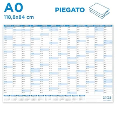 Abbildung von Wandkalender 2025 118 x 84 cm Positiv gefaltet Wandformat Maxi A0