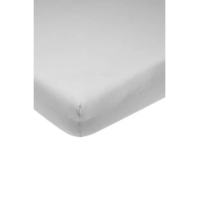 Abbildung von Meyco Baby Spannbettlaken Kinderbett Uni Light Grey 60x120cm Einzelpackung