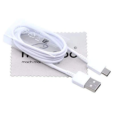 Abbildung von Ladekabel für Original Samsung Datenkabel Galaxy Tab S7, S7 Plus, Active Pro USB Typ C mit mungoo Displayputztuch