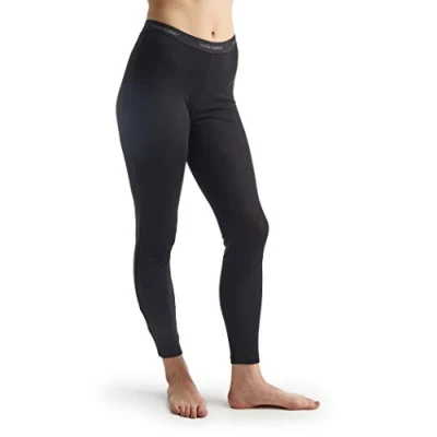 Abbildung von Icebreaker Damen Everyday Leggings Lange Sportleggins 100% Merinowolle Base Layer Schwarz, XS