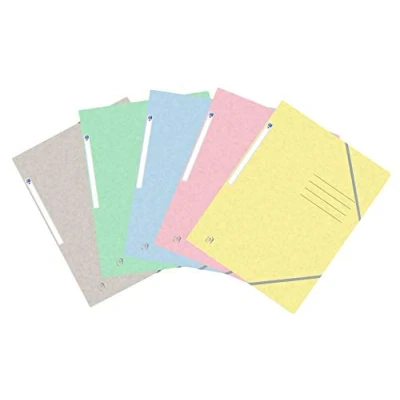 Abbildung von Oxford Top File + Eckspannermappe A4, extrastark aus Karton, sortiert 5 Pastell Farben, 25er Pack