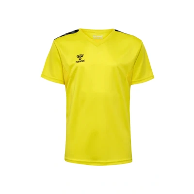 Abbildung von Hummel Authentic PL SS Sport Tshirt für Kinder, Größe: 128, Blazing yellow