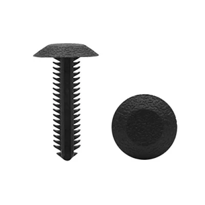 Abbildung von sourcing map 30Stk 8mm Kopf Dia Schwarz Auto Kunststoff Push in Nieten Klammer Verschluss de