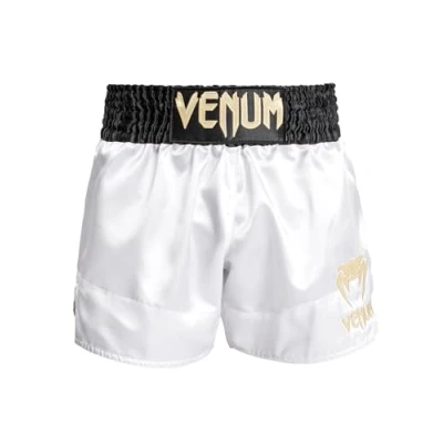 Abbildung von Venum Herren Classic Muay Thaibox Shorts, Weiß/Gold/Schwarz, M Slim Kurz EU