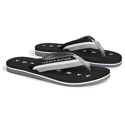Abbildung von Tommy Hilfiger Loves Beach Zehentrenner, Damen, Größe: 36, Black Schuhe