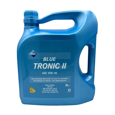 Abbildung von Aral Bluetronic II 10W 40 5l Motoröl 15F078 VOLKSWAGEN: Golf 4, 5, Polo IV Hatchback, MERCEDES BENZ: E Class Saloon, C A