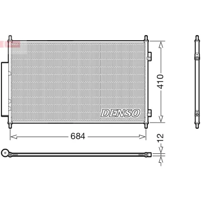 Abbildung von DENSO DCN40027 Klimakondensator mit Trockner R 134a HONDA: HR V II