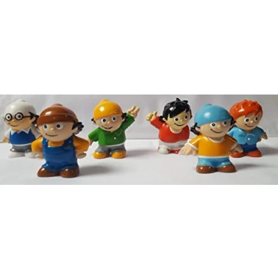 Abbildung von 6 Mainzelmännchen Figuren (Anton, Berti, Det, Fritz, EDI und Conni) 5 cm groß