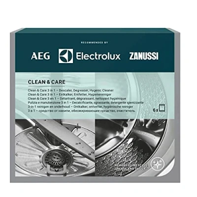 Abbildung von AEG M3GCP400 9029799187 Clean and Care für Waschmaschine und Geschirrspüler (Inhalt 6 Stück) 3‑in‑1 Reinigung Pflege Entfettungs , Entkalkungs Hygienemittel