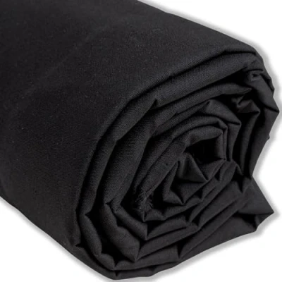 Abbildung von IPEA Baumwollstoff Popeline Schwarz 200 cm x 150 Made in Italy Meterware zum Nähen, Bekleidung, Futter, Wohnaccessoires, Patchwork, einfarbiger Stoff Nähen