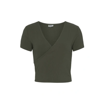 Abbildung von Buffalo Strand Tshirt basic, Damen, Größe: 40/42, Khaki