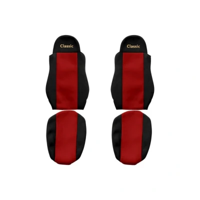 Abbildung von F CORE ContiClassic PS01 RED Sitzschonbezug Rot Mit Motiv Textil vorne