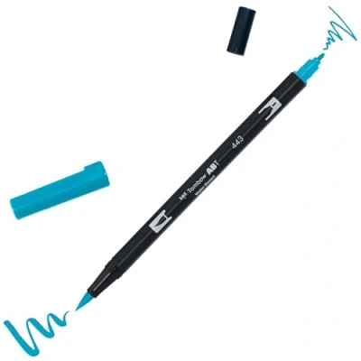 Abbildung von Tombow ABT 443 Fasermaler Dual Brush Pen mit zwei Spitzen, turquoise, 1 Stück (1er Pack)