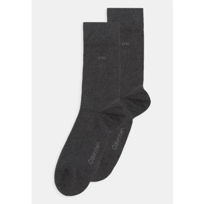 Abbildung von Calvin Klein Underwear Quarter 2 PACK Socken, Herren, Größe: 39 42, Dark grey melange