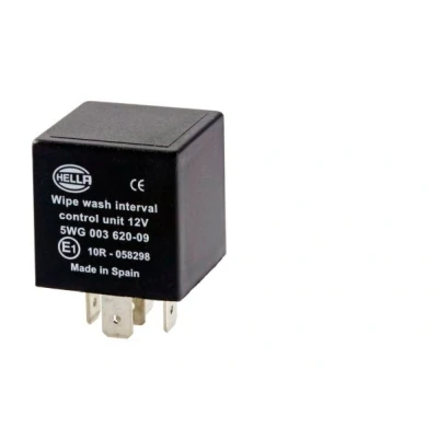 Abbildung von HELLA 5WG 003 620 091 Relais, Wisch Wasch Intervall ohne Halter VOLKSWAGEN: GOLF 2, Transporter 4 Bus, 4, AUDI: A4 B5 Avant, 100 C4 Saloon
