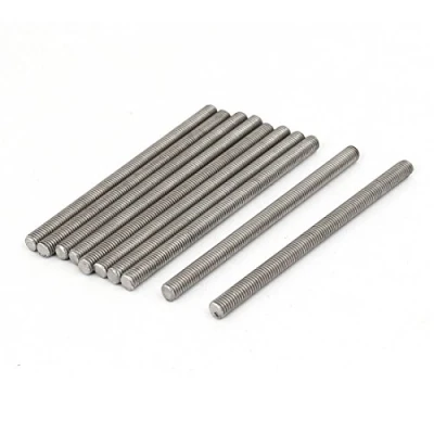 Abbildung von sourcing map 10 Stücke M5 x 80mm 304 Edelstahl volle Gewinde Stange Bar Stab Hardware de