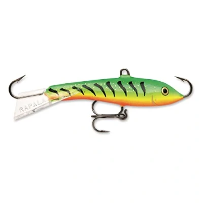 Abbildung von Rapala Jigging Rap Angelköder Natürlich Schwimmendes Angelzubehör Jig Köder Variable Lauftiefe Fischköder 7cm, 18g Hergestellt in Estland Glow Tiger
