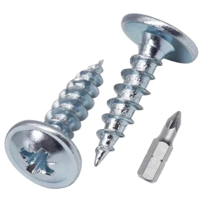 Abbildung von SKIR&#039;CO (300 Stück) Verzinkter Stahl 3,0 x 12 mm Holzschrauben, Metallschrauben, Wafer Kopf, Pozidriv, selbstschneidend
