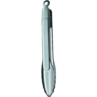 Abbildung von Rösle Gourmetzange, Hochwertige Küchenzange mit patentiertem Verschlusssystem zum Grillen, Kochen und Servieren, 23 cm, Edelstahl 18/10, Spülmaschinengeeignet, Silberfarben