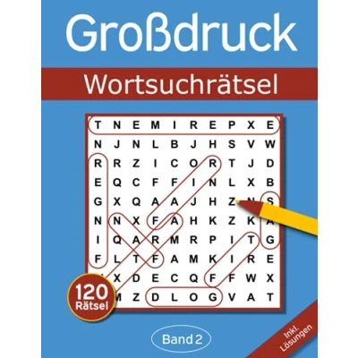 Abbildung von Wortsuchrätsel Großdruck: Rätselheft für Senioren und Erwachsene mit 120 Buchstabenrätseln in großer Schrift Band 2