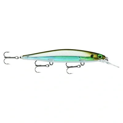Abbildung von Köder mit Haken Drei Nr. 6, 1.2 2.4m Schwimmtiefe, 11cm Größe, Moss Back Shiner