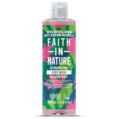 Abbildung von Faith In Nature Natürliches Drachenfrucht Duschgel, Revitalisierend, Vegan und Frei von Tierversuchen, Ohne SLS Oder Parabene, 400ml