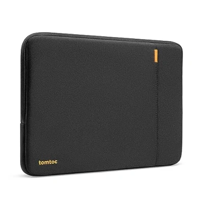 Abbildung von tomtoc 360 Schutzhülle Laptop Hülle für 16 Zoll MacBook Pro M3/M2/M1 Pro/Max A2991 A2780 A2485 A2141 2023 2019 Stoßfest Wasserabweisend Ultrabook Tasche Case mit Zubehörtasche Schwarz