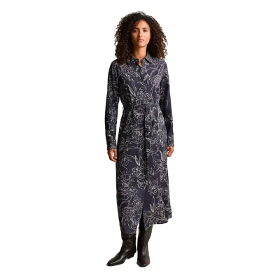 Abbildung von GANT Floral Print Blusenkleid, Damen, Größe: 38, Evening blue