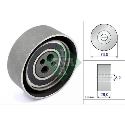 Abbildung von INA 531 0103 20 Spannrolle, Zahnriemen AUDI: A8 D2, Cabriolet B4, 80 B4 Saloon