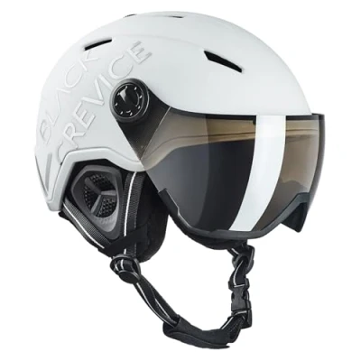 Abbildung von Black Crevice Skihelm Vail mit Visier, matt weiß/Silber, L (58 61 cm)…