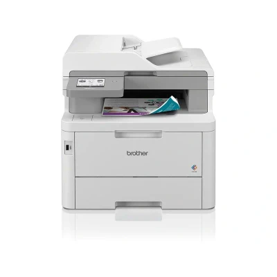 Abbildung von Brother MFC L8390CDW Professionelles und kompaktes 4 in 1 Farb LED Multifunktionsgerät (Drucker, Scanner, Kopierer, Fax, 30 Seiten/Min.) weiß/grau