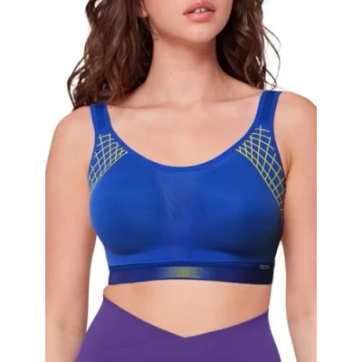 Abbildung von triaction by Triumph Cardio Cloud Sportbh mit starker Stützkraft, Damen, Größe: 80D, Illumines blue
