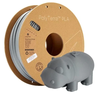 Abbildung von Polymaker 70825 PolyTerra PLA Filament 2.85mm 1000g Grau (matt) 1St.