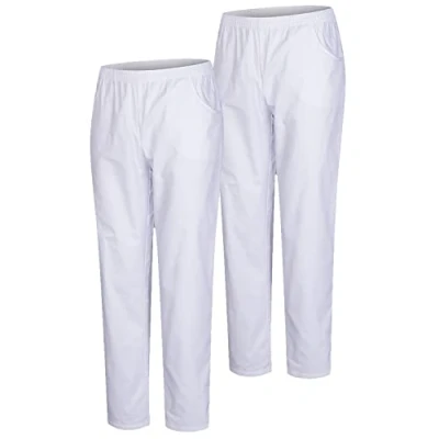 Abbildung von MISEMIYA Packung 2 Stück Unisex SANITÄRHOSE MEDIZINISCHE Uniformen SANITÄR Arbeitshose Ref. 8312 * Small, Weiß 21