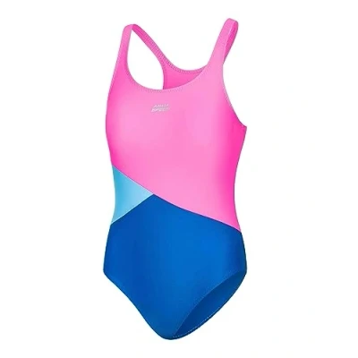 Abbildung von Aqua Speed Pola Badeanzug Mädchen Einteiler 104 158 UV Schutz Blickdicht Chlorresistent Anti Pilling Schwimmanzug Blue Pink Light 32 Gr. 116